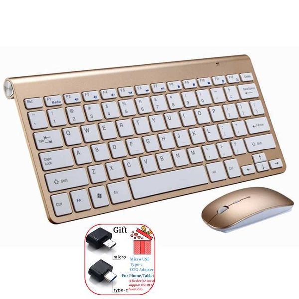 2.4G Wireless Keyboard and Mouse Combo Mini Korean Russian Spanish Hebrew Arabic Keyboard Mouse Set For Notebook Laptop MacXJ241225