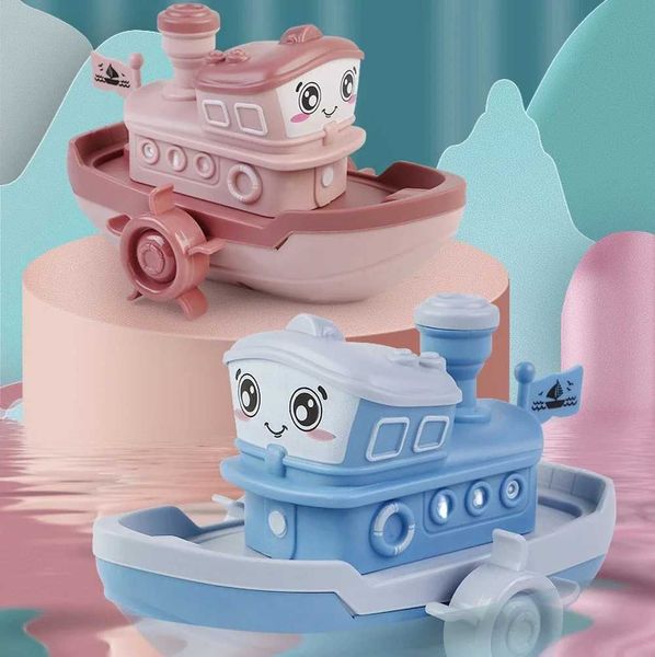 Intelligence toys Baby bath toys cute cartoon boat winding toys wind toys water toys swimming beach games childrens gifts boys toys H241014