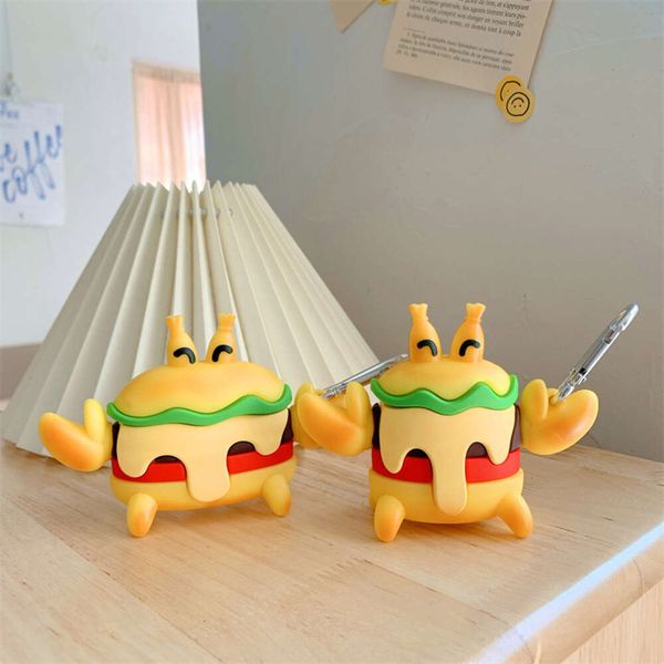 ddmygifts Burger bread crab suitable for Pro1-2-3 generation Bluetooth wireless headphone cover silicone protective case A