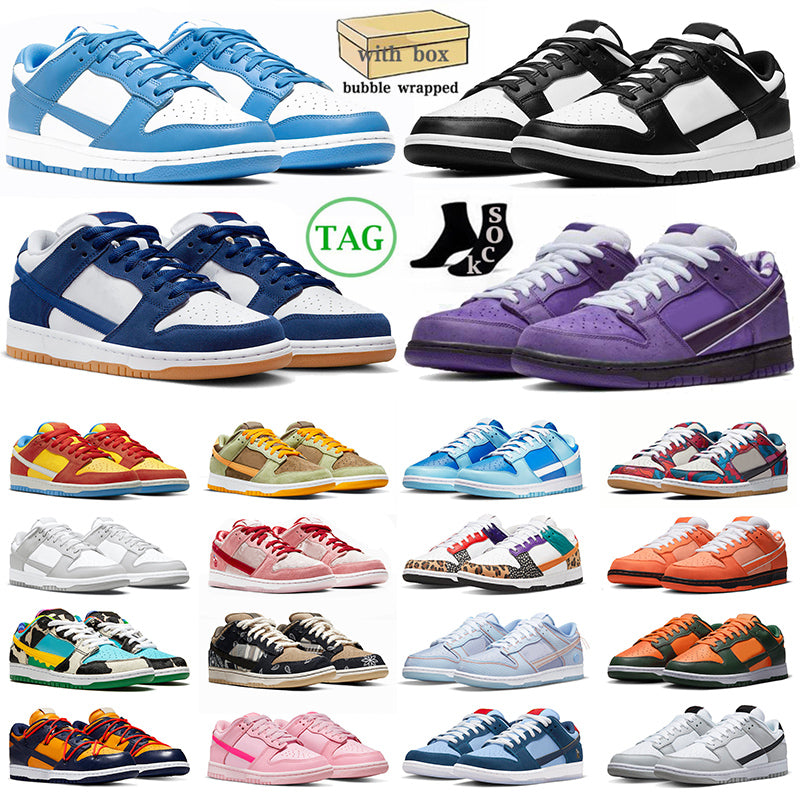 with box Panda Shoes Sneakers Running Men Women Lobster Purple Bart Simpson Argon Orange Why So Sad Dodgers off white offwhite Candy trainers outdoo