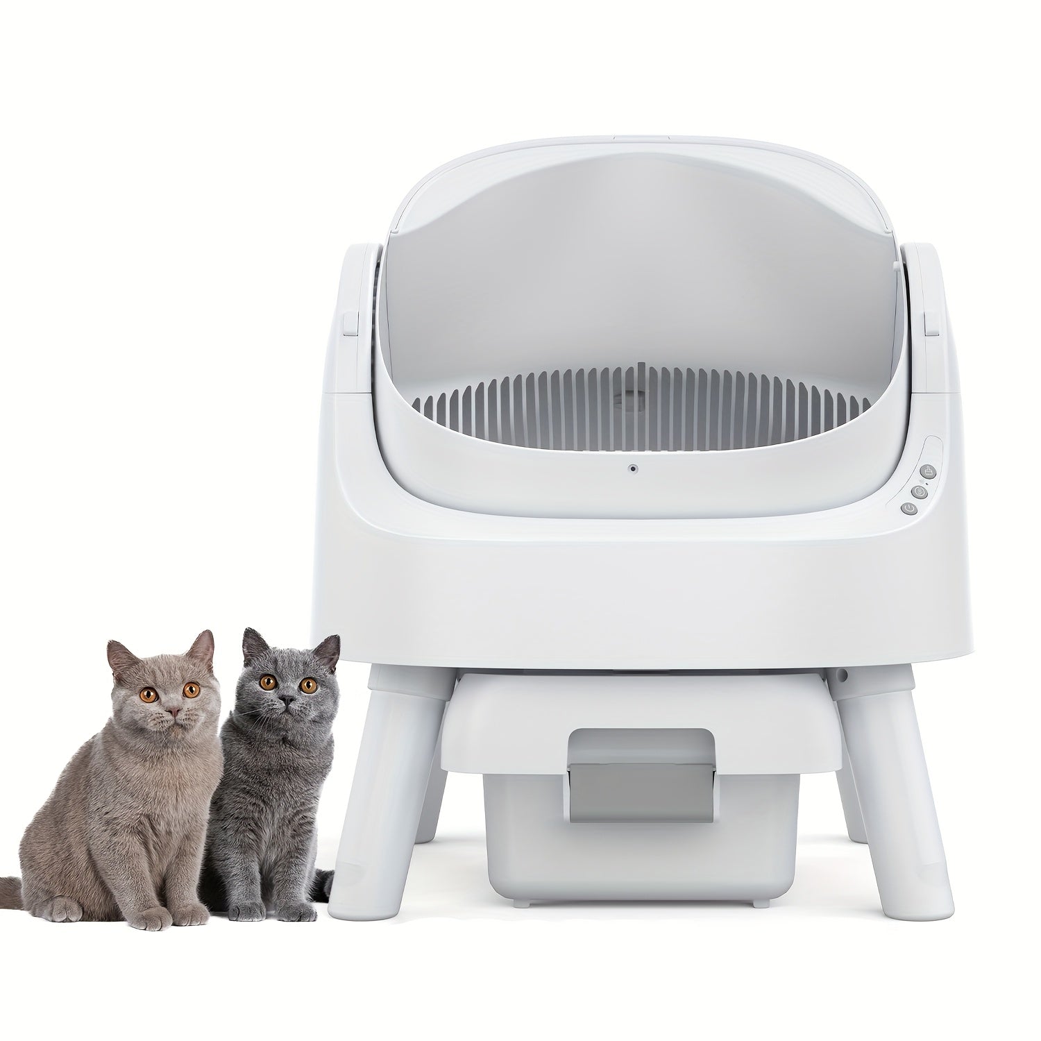 TEMU Self Cleaning Cat Litter Box, Automatic Cat Litter Box With Safety Protection, (mat And Garbage Bags Included)