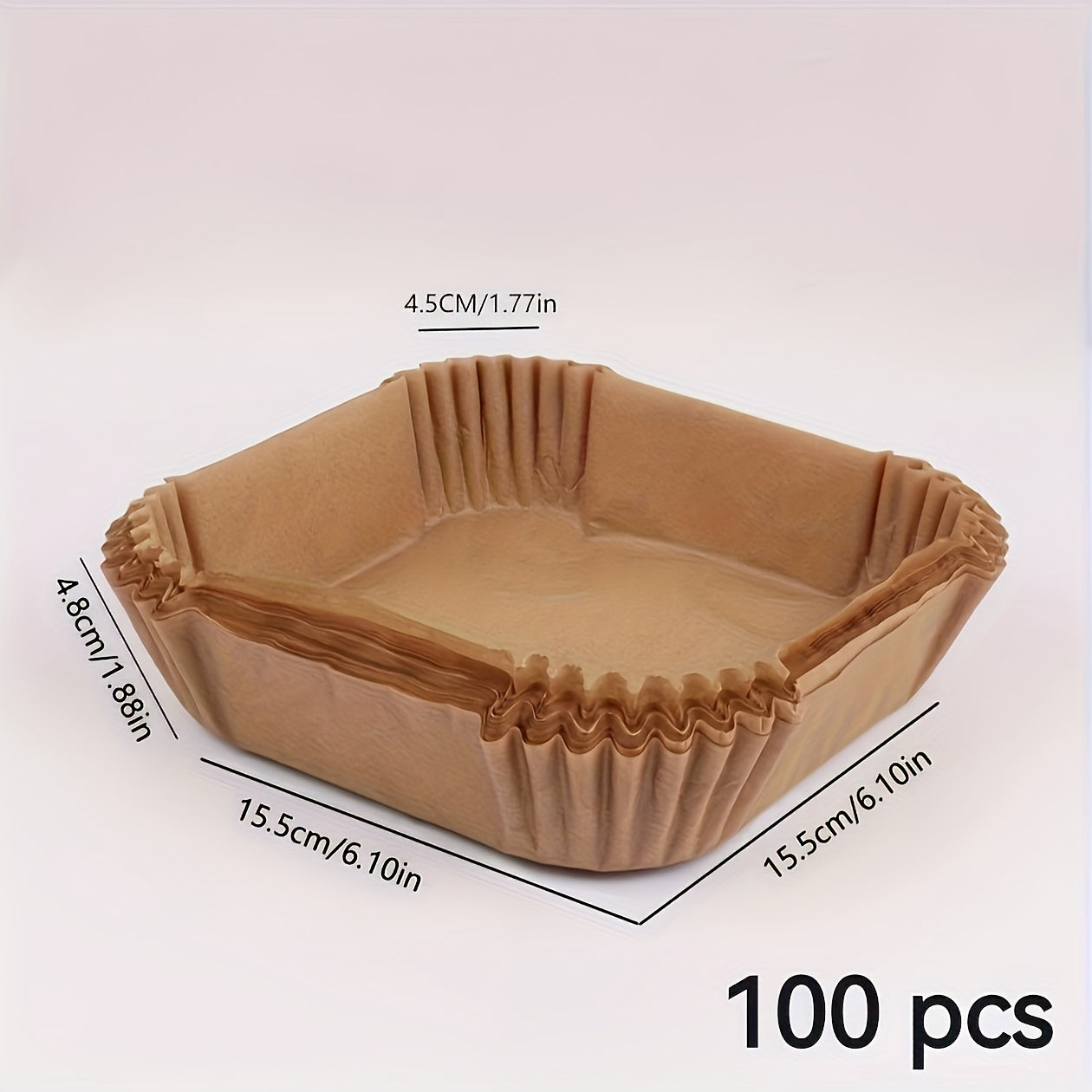 TEMU 50-100pcs Air Fryer Liner, Non Stick To Baking Paper, Suitable For Baking, Grilling, And Microwave Ovens - Easy To Clean, Single Sheet Paper For