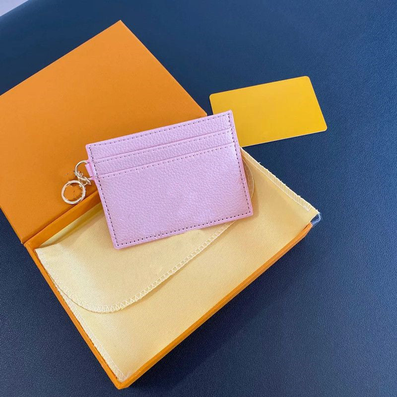 luxury designer keychain credit card holders mini wallets high quality for mens womens louis vuittone lv louievuitton lvt vuitton leather flower cla