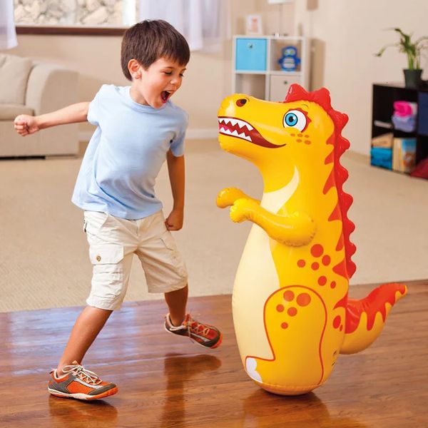 Tumbler Boxing Inflatable Dinosaur Punching Bag Boys Games Sport Toys Christmas Birthday Gift for Boys Girls Parent Child Toys 250121