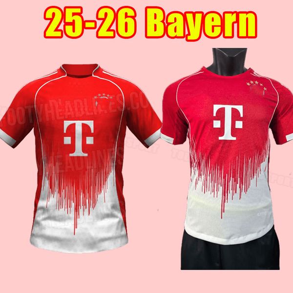 Men Soccer jerseys 25 26 BAYERNs MUNICH DE LIGT MANE GRAVENBERCH SANE Mazraoui MULLER DAVIES KIMMICH TEL football shirts COMAN 2025 2026 pla