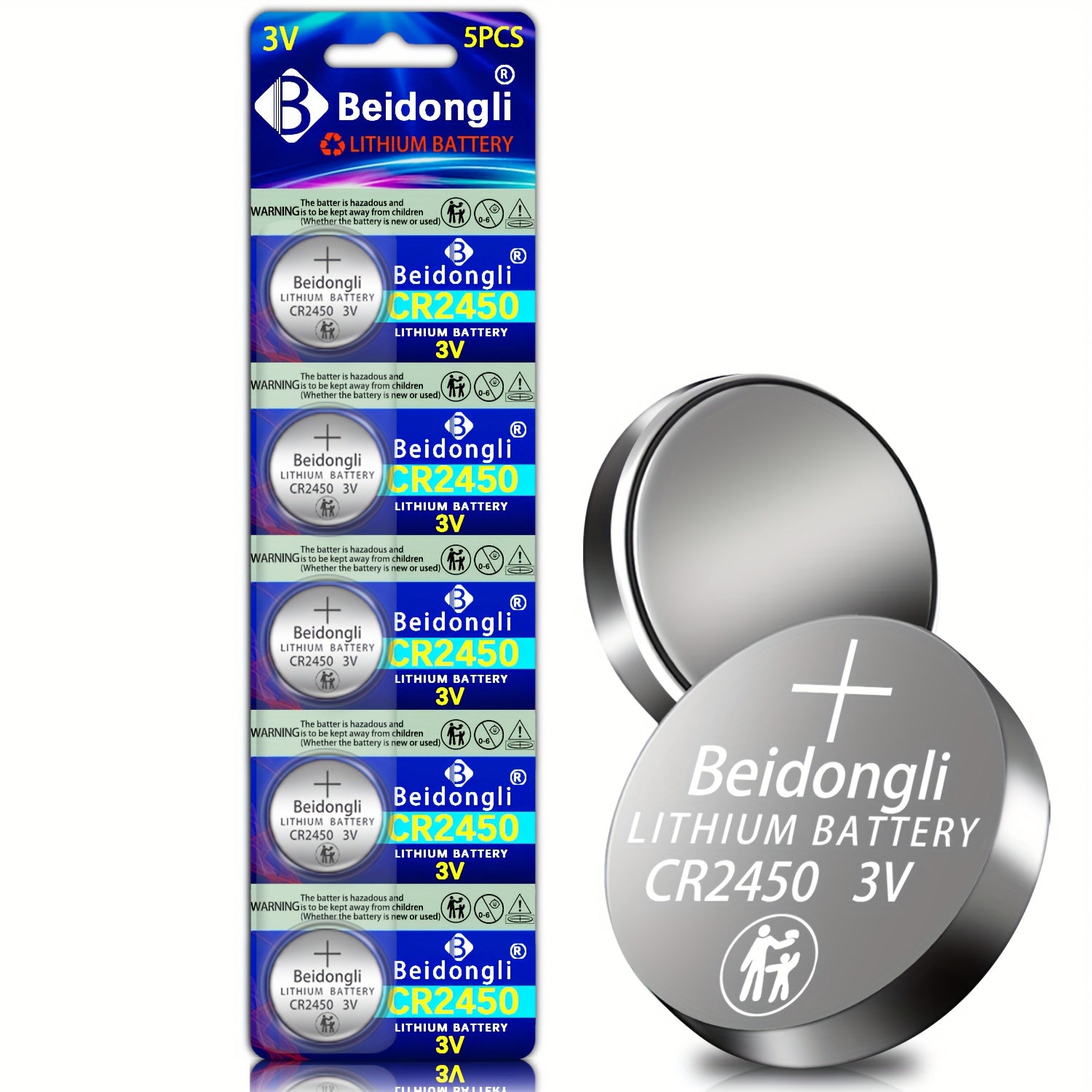 TEMU Cr2450 Button Battery Cr2450 3v Lithium Button Battery Used In Car Keys Remote Control, Watch Tea Lights Votive Candles Alarm System Car Key Fob