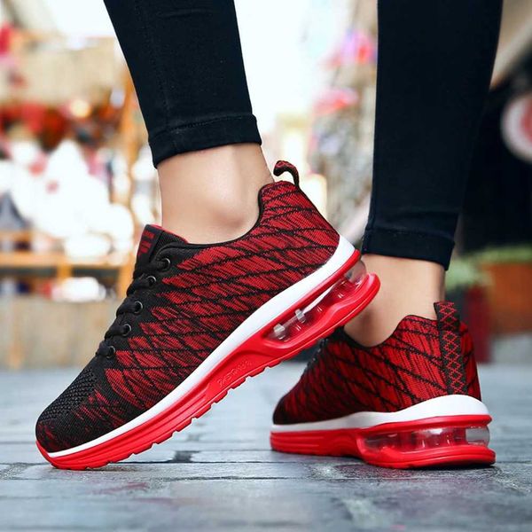 Running Shoes Men tênis de corrida sapatos de almofada de ar confortável tênis de malha de moda treinadores de ginástica não deslizante para