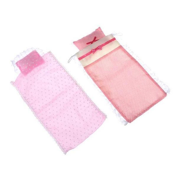 1Set Dollhouse Single Mattress with Pillows 1-12 Dolls House Bedroom Furniture Y240807