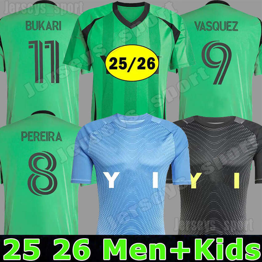 2025 2026 Austin FC Soccer Jerseys 25 26 OBRAIN RUBIO BUKARI PEREIRA WOLFF Football Shirts VAZQUEZ UZUNI GALLAGHER HINES-IKE goalkeeper Men Uniforms