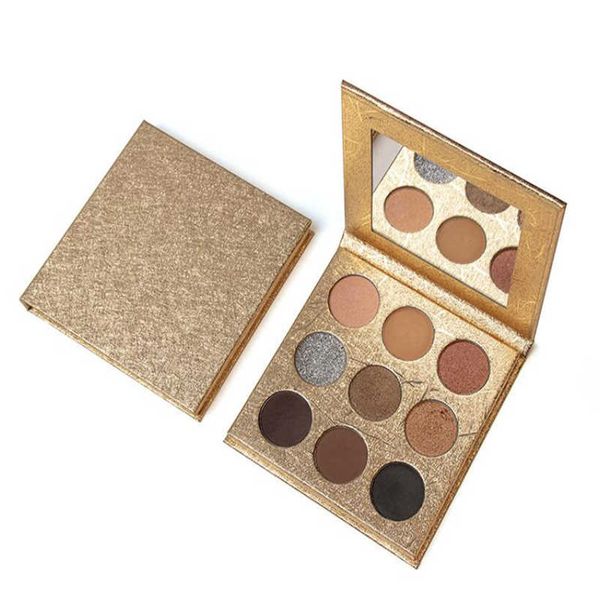 Wholesale Cosmetics Private Label 9 Colors Makeup Eyeshadow Palettes Custom Logo Waterproof Matte and Shimmer Eye shadow Palette