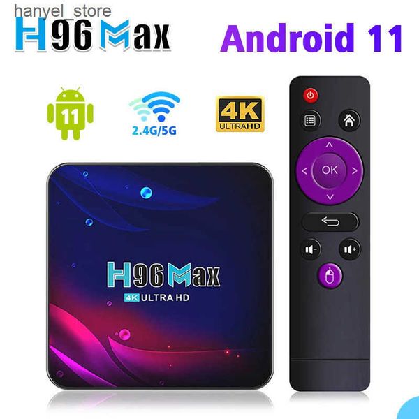Set Top Box Ultra HD H96 Max V11 smart Tv box Android 11 Quad-Core 4G 32G BT4.0 4k Wifi2.4G-5G Support mouse and keyboard set top box L24091
