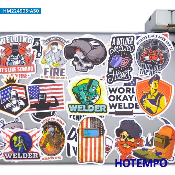 20-30-50Pieces Welding Worker Decals Funny Welder Pattern Retro Stickers for Luggage Motorcycle Bike Phone Laptop Helmet Sticker