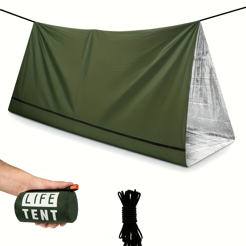TEMU 1-pack Tent With 1 Drawstring & 1 - Lightweight Durable Outdoor Shelter For Camping, Hiking, Backpacking - Hand Wash Only, No , Camping