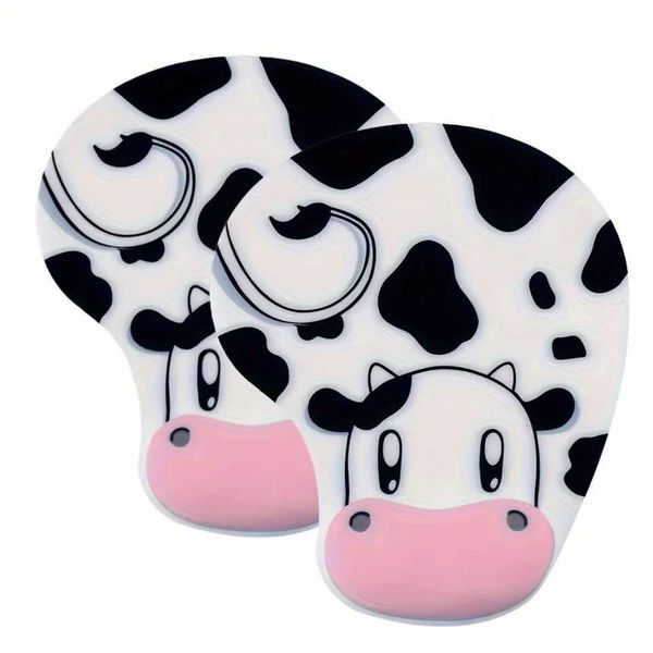 2 Pcs Cow wrist mouse pad-soft silicone non-slip office supplies Money saving organizer Card organizer Organization NotebookT250205