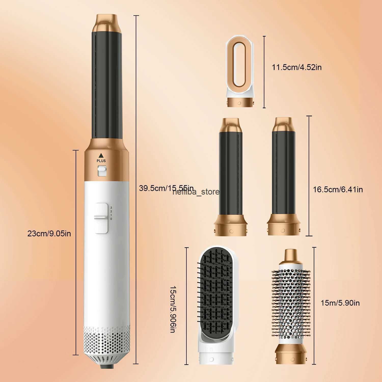 Super Air Hair Styler 5In1 High-Speed Curling Iron Hot Air Comb Set Hair Straightening Brush Dryer Wrap Auto Curling Hair DryerXJ241021 Q250617