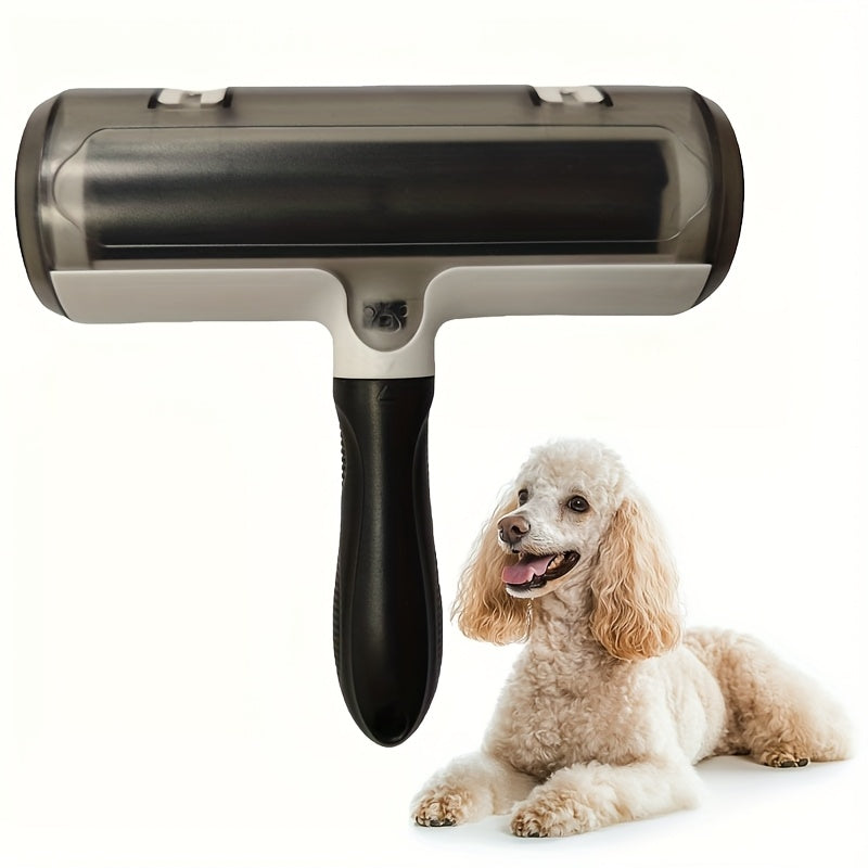 TEMU 1pc Reusable Pet Hair Remover Roller, Easy-to-use Dog Fur Cleaning Brush - Automatic Lint Collection For Clothes, Furniture & Carpets - Durable