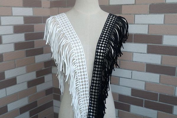 2meter High quality tassel straight edge milk silk water soluble lace clothing stitching material DIY skirt