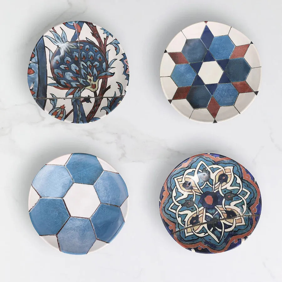 Karaca Refikadan Ceramic Pasta Bowl Set, 4 Piece, 20cm, Multi