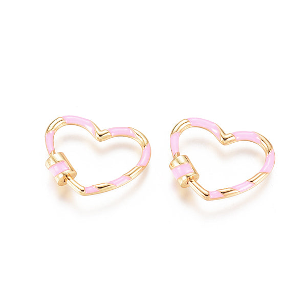 Charmes de verrouillage mousqueton à vis en laiton doré