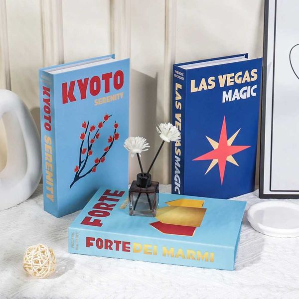 Stylish Room Decoration Fake Book New Vacation Style Fake Books Decorations Coffee Table Ornaments Home Additional DecorationXJ241228