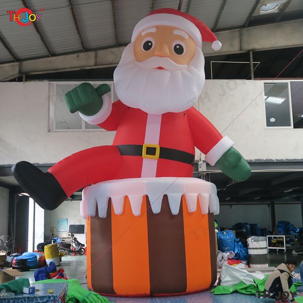 outdoor games activities christmas decoration giant outdoor inflatable Santa Claus on Chimney for yard event advertising inflatables
