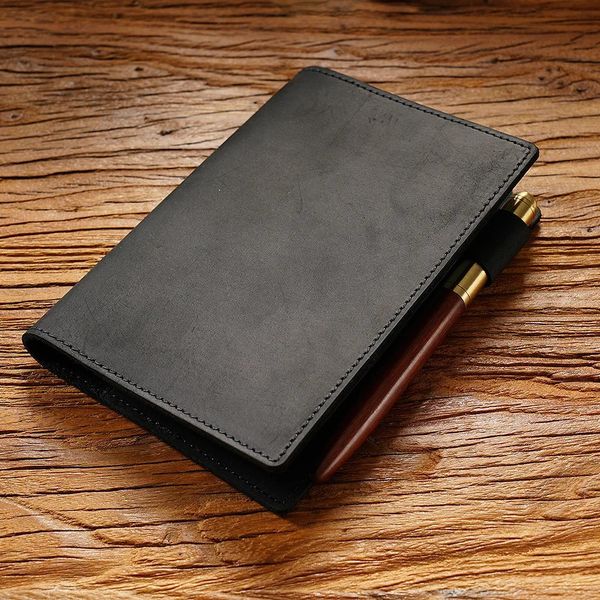 100% Genuine Leather Notebook Planner Book Cover A5 A6 Diary Original Retro Cowhide Journal Drawing Sketchbook 250107