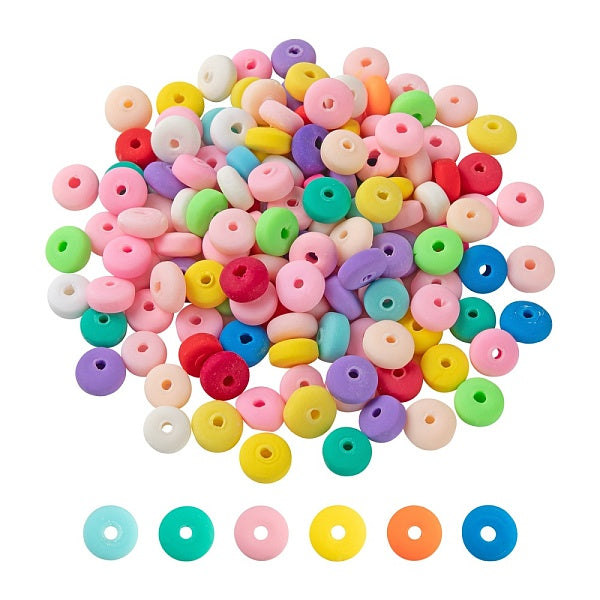4 Colors Handmade Polymer Clay Beads Strands