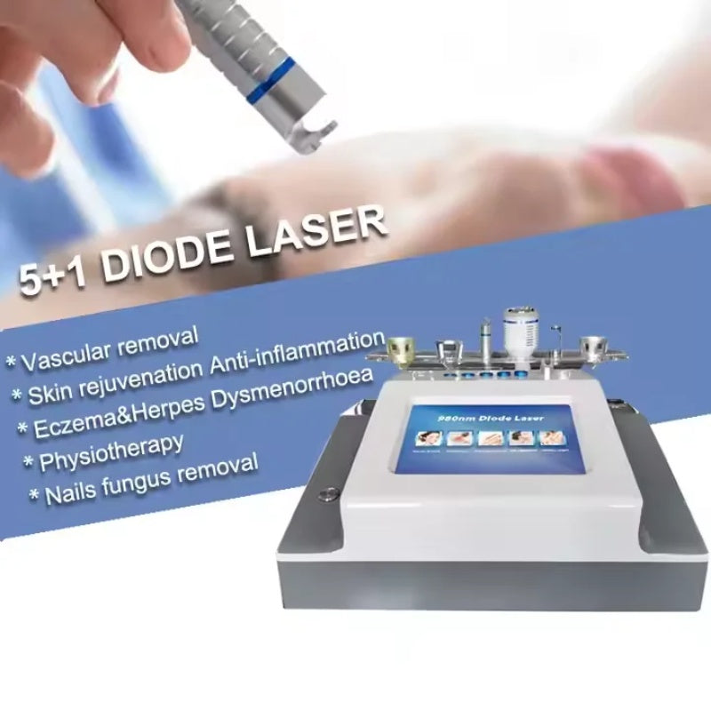5-in-1 980nm Professional Laser Skin Care Device For Fungal Nail Treatment And Vascular Spider Vein Removal With Diode Tech