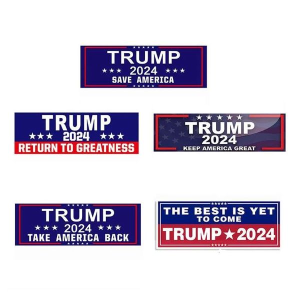 Donald Trump Car Stickers 2024 3x9 inch Bumper Sticker Keep Make Great Decal for Windows House Laptop Styg Vehicle Paster Take America Back