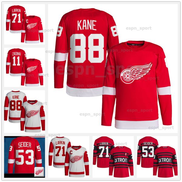 Hot Sale 71 Dylan Larkin Reverse Retro hockey jerseys 93 Alex DeBrincat Moritz Seider David Perron Gordie Howe Datsyuk Steve Yzerman Christi