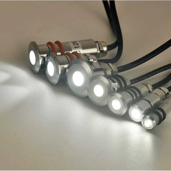 1W LED IP68 Mini Spotlight Waterproof Stainless Steel Pool Underwater Light DC12V 24V Stair Pathway Deck Underground Lamp CL240813