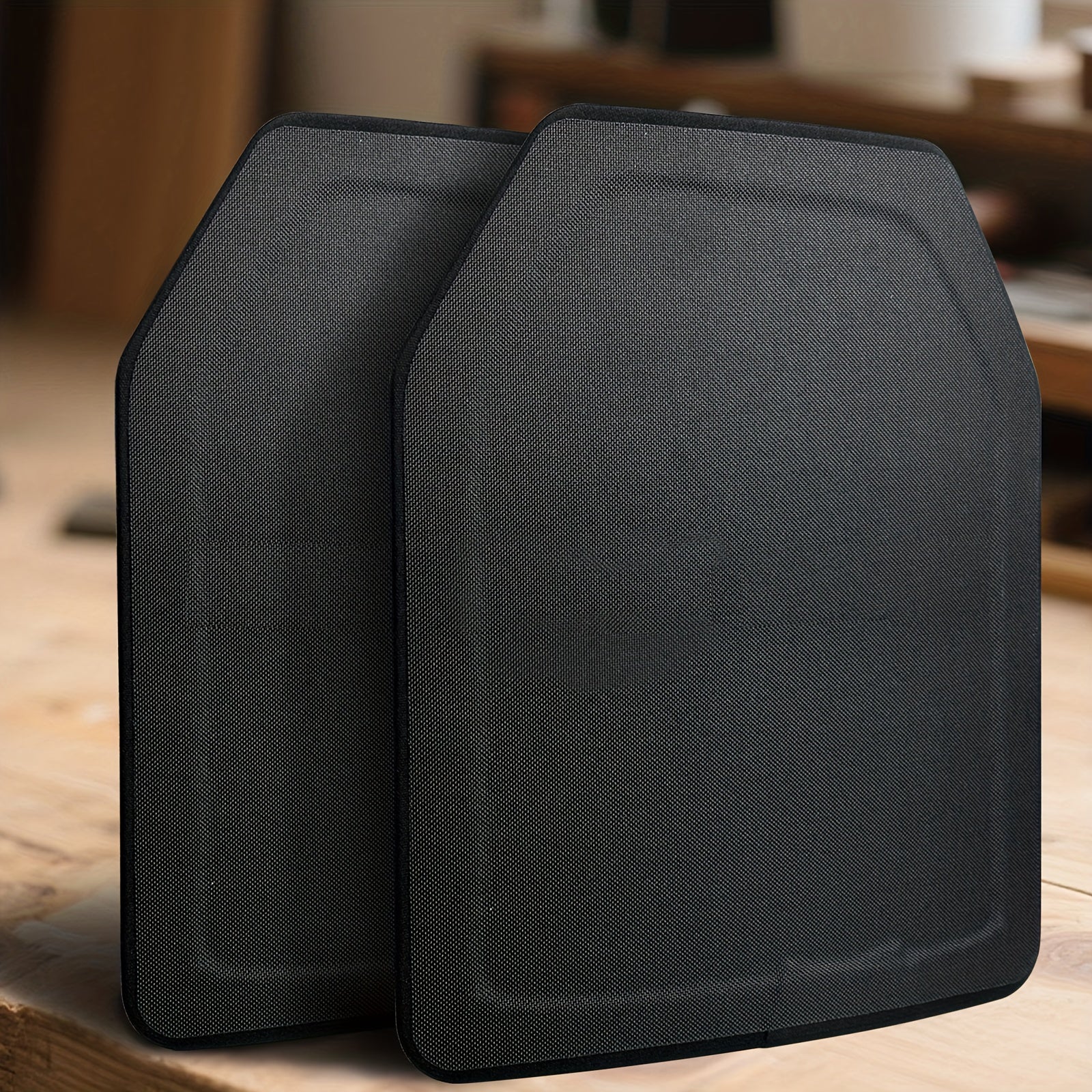 TEMU 2pcs Black Steel Chest Protectors - Portable, Durable Armor For Hunting & Role-playing, Ideal For Outdoor Activities, Hunting Gear|protective