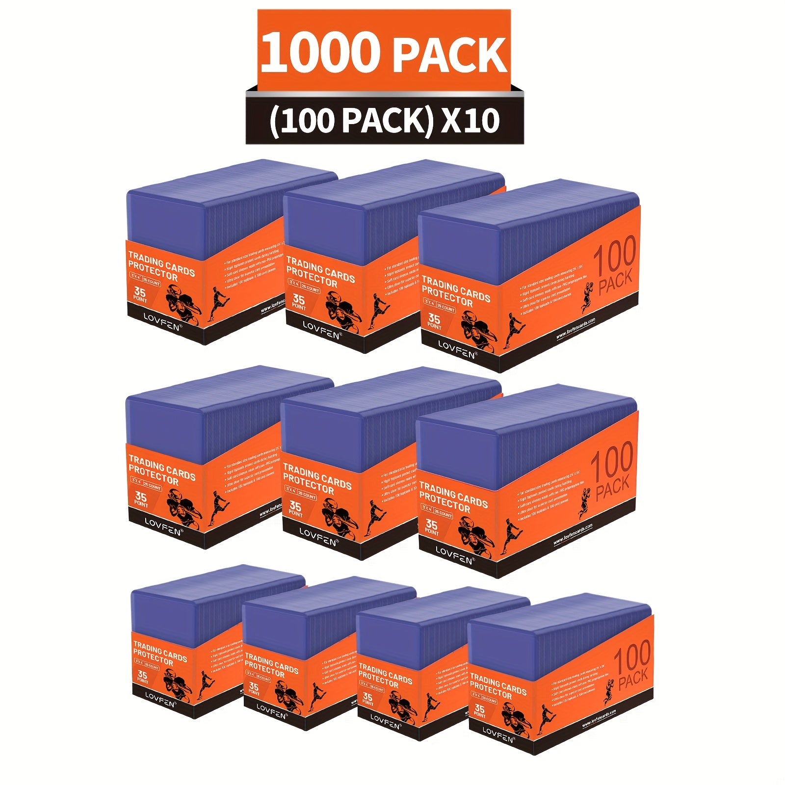 TEMU 1000ct Top Lovfen 3 "x 4", Baseball Card Protective Case Hard Plastic, Used With Trading Card Sports Card Holder, Suitable For Collection,