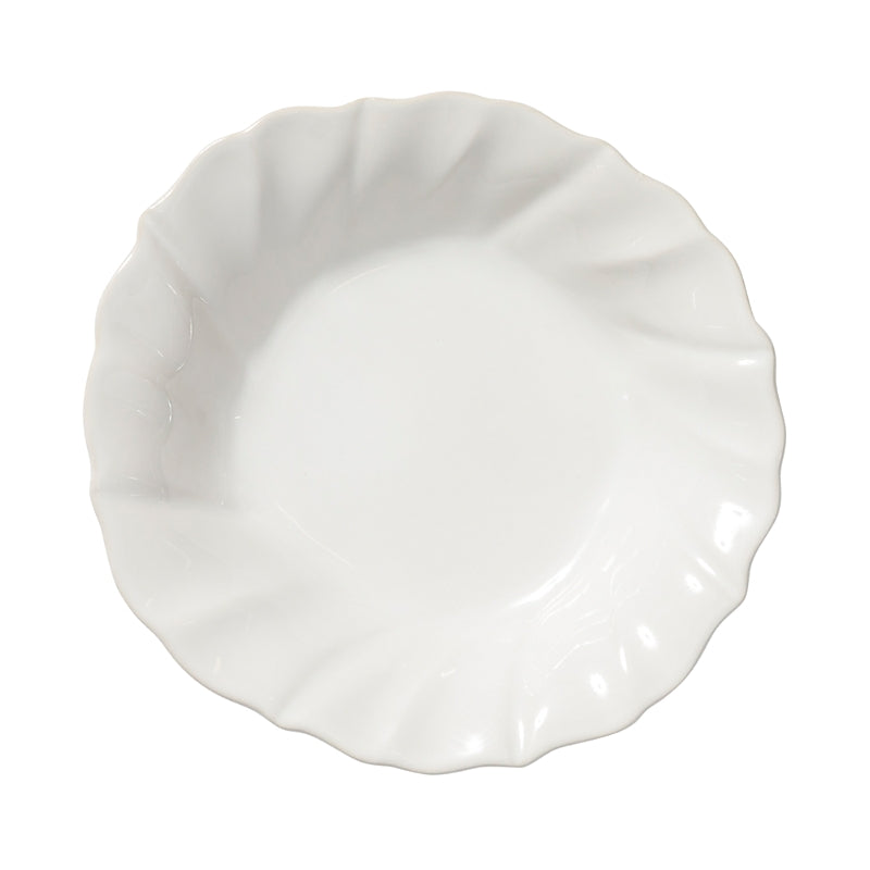 Vietri Incanto Stone White Ruffle Pasta Bowl