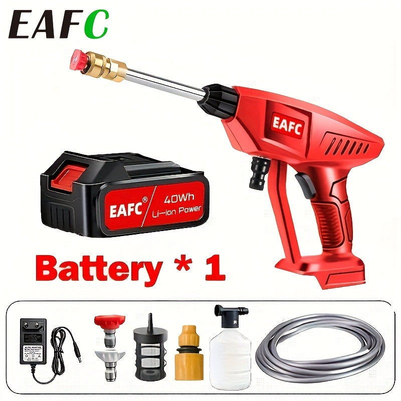 TEMU Eafc Cordless Power Washer High Pressure, Ultra-portable Rechargeable Cordless Electric Washer, Ultra-large Capacity Lithium Battery Pack, Daily