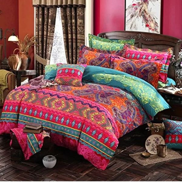 Bohemian 3d comforter bedding sets Mandala duvet cover set winter bedsheet Pillowcase queen king size Beden bedspread 241028