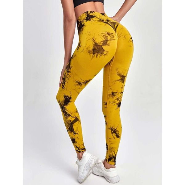 TIY Dye Yoga Pants Sport Leggings Mulheres Mulheres Alta cintura High Push Up Woman Tights Fiess Leggins Gym Clothing 2 LZZF