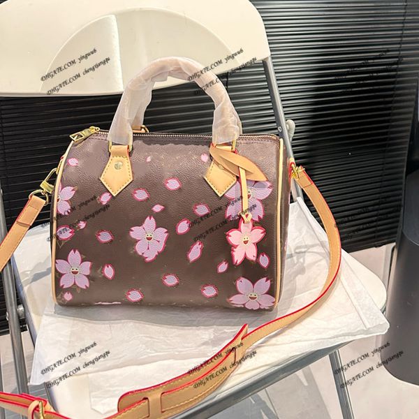 Sakura women Crossbody Bags Messenger Purse Flower Luxurys Designers Bags Handbag Wallets Bag Card Holder pouch Laptop Bag 25CM