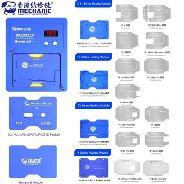 Mechanic Intelligent Preheating Platform For iPhone X-14 PRO MAX Motherboard Layered-IC Chip BGA Stencil-Dot Matrix Repair Tools