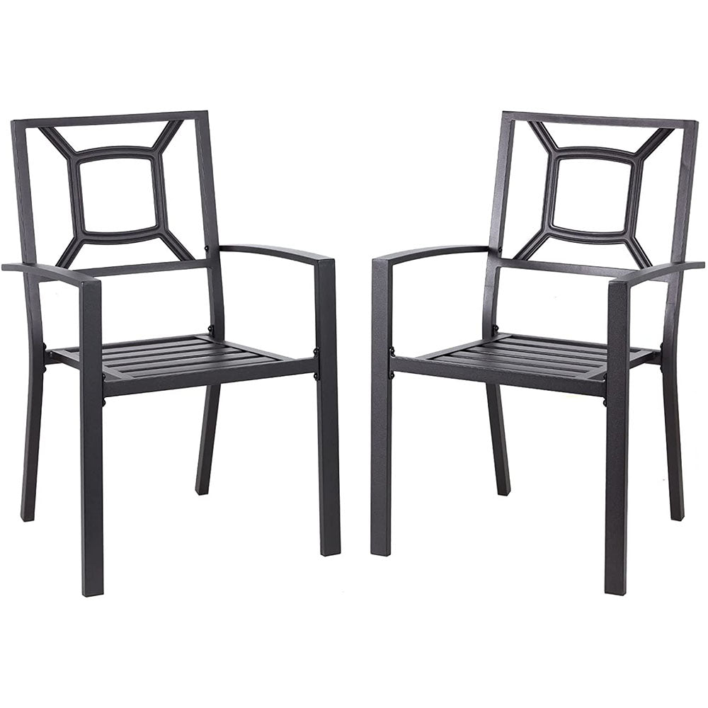 Outdoor Patio Dining Arm Chairs (Set of 2 to 6) - Set of 2