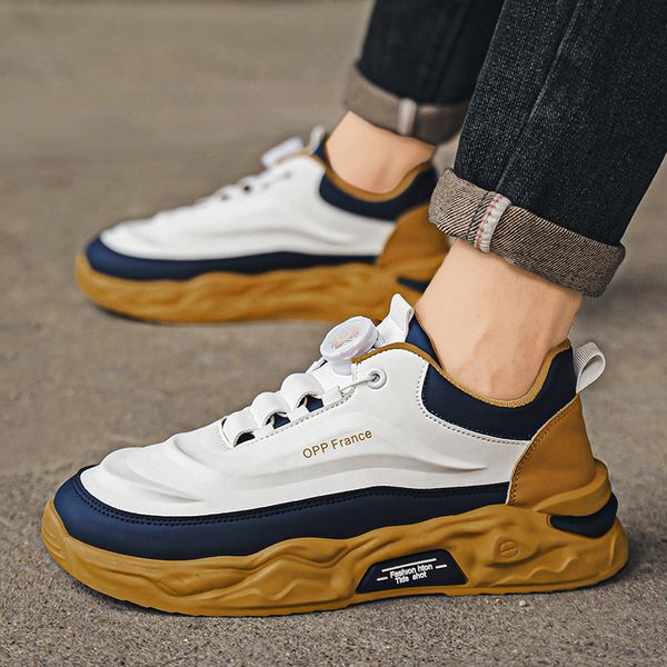 New Men Shoes Mesh Mesh respirável confortável sapatos brancos homens couro solo solo casual sapato tenis hombre