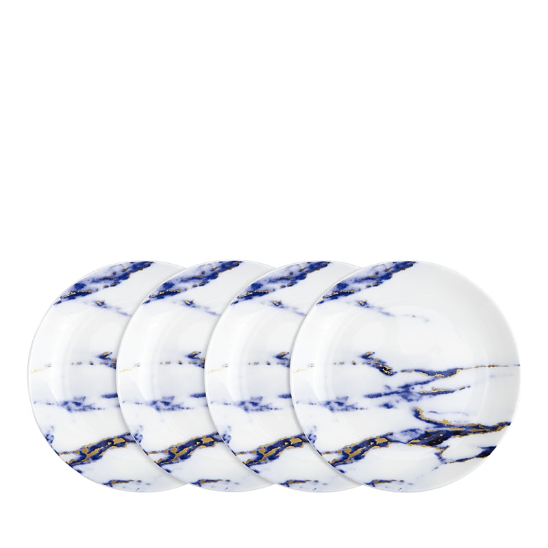 Prouna Marble Azure Canape Plates, Set of 4