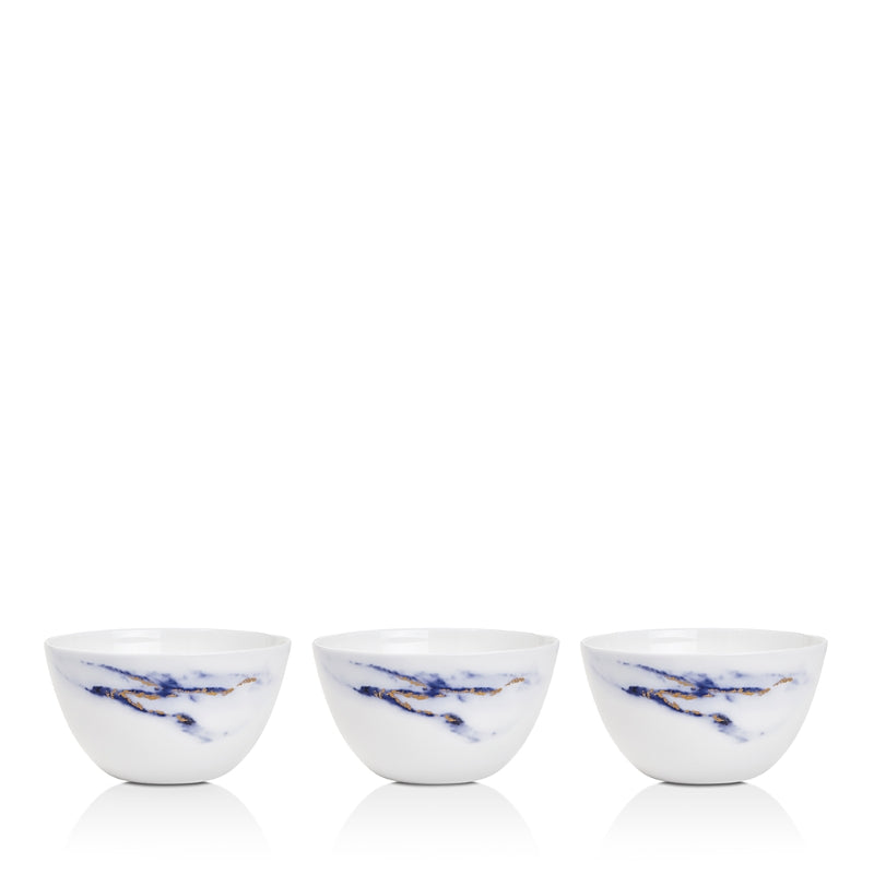 Prouna Marble Nut-Olive Bowls, Set of 3
