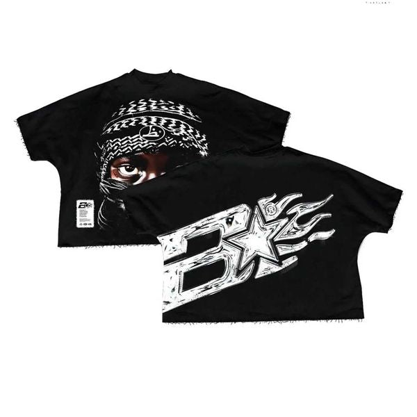 Camisetas masculinas blusas femininas camisas Y2K Retro New Street Clothing Harajuku Hip Hop Alfabet Pattern T-shirt Gothic Cotton Manga cur