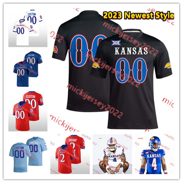 Jalon Daniels Devin Neal Austin Booker Kansas Football Jersey Kalon Gervin Marvin Grant Sevion Morrison Cornell Wheeler Custom Stitched Kans