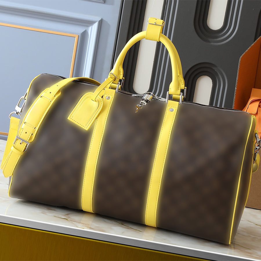 Designer Duffel Bags Luggage Handbag Genuine Leather Classica Canvas Leather Large Capacity Suitcase Women Men Shoulder Bag Luxury Zipper Closure Ou