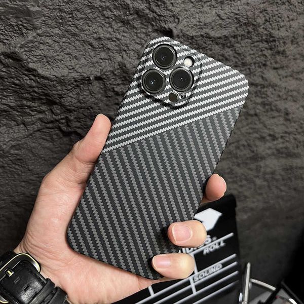 Cell Phone Cases Suitable for iPhone 16 ProMax phone case Kevlar Apple 15 carbon fiber lens all inclusive ultra-thin protective case Q240924