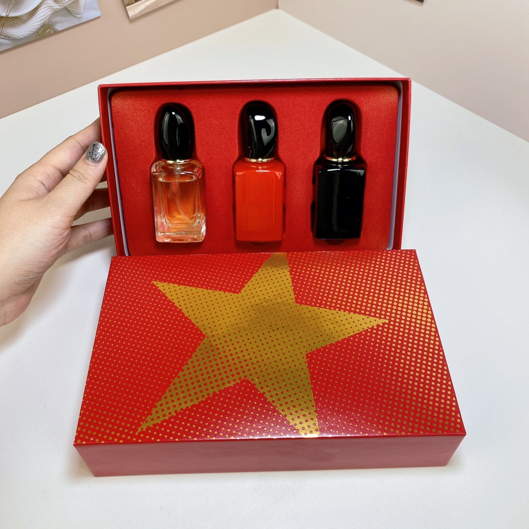 Christmas Women Perfume 30ml with 3pcs Set Eau De Parfum Long Lasting Smell EDP Woman Cologne Spray 3 in 1 Kit Fragrance Gift Box Free Ship