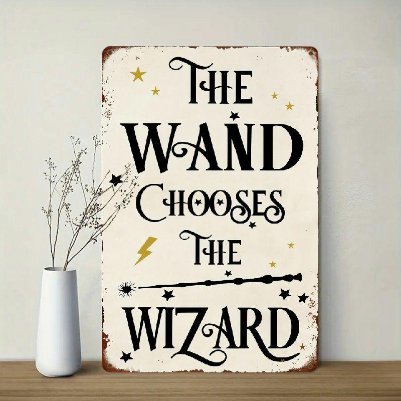 TEMU 1pc Vintage " Chooses " Metal Sign, 8x12 Inch, Waterproof, Reusable, Pre-drilled For Easy Hanging, Indoor-outdoor Gothic Wall Decor, No