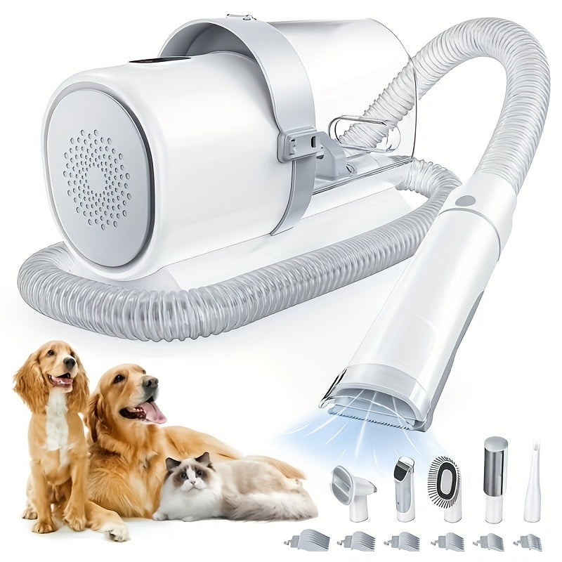 TEMU Dog-cat-pet Grooming Vacuum Cleaner, Mulifunctional Grooming Tools, 3 Suction , Cordless Clipper, 5 Grooming Tools, Low-noise Pet Hair Clipper